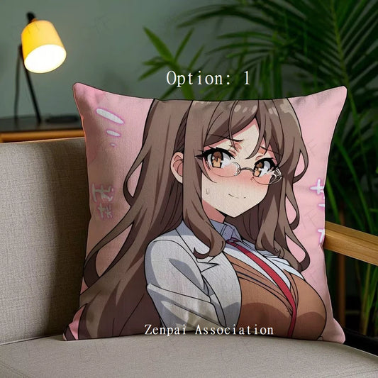 Rio Rascal Does Not Dream Anime Soft Pillow Cushion Cover 2 x 2 ft
