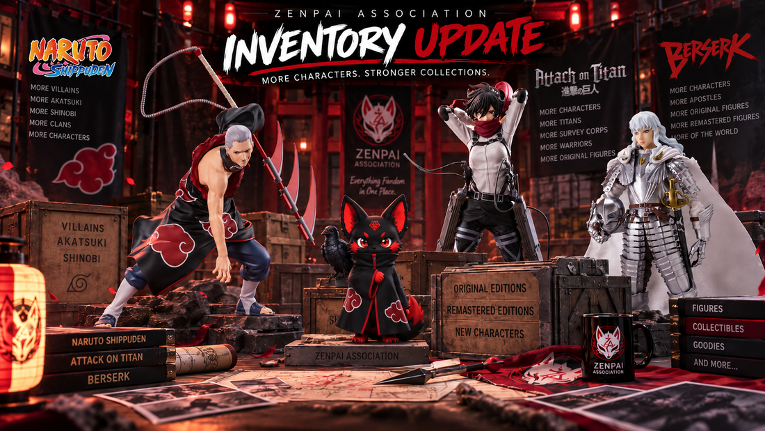 Inventory Update: Expanding Naruto Shippuden, Attack on Titan and Berserk