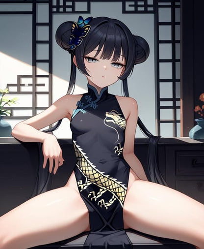 Ryuuge Kisaki Cheongsam Blue Archive Anime Figure Model Statue PVC 7.4" [Adult Collectible]