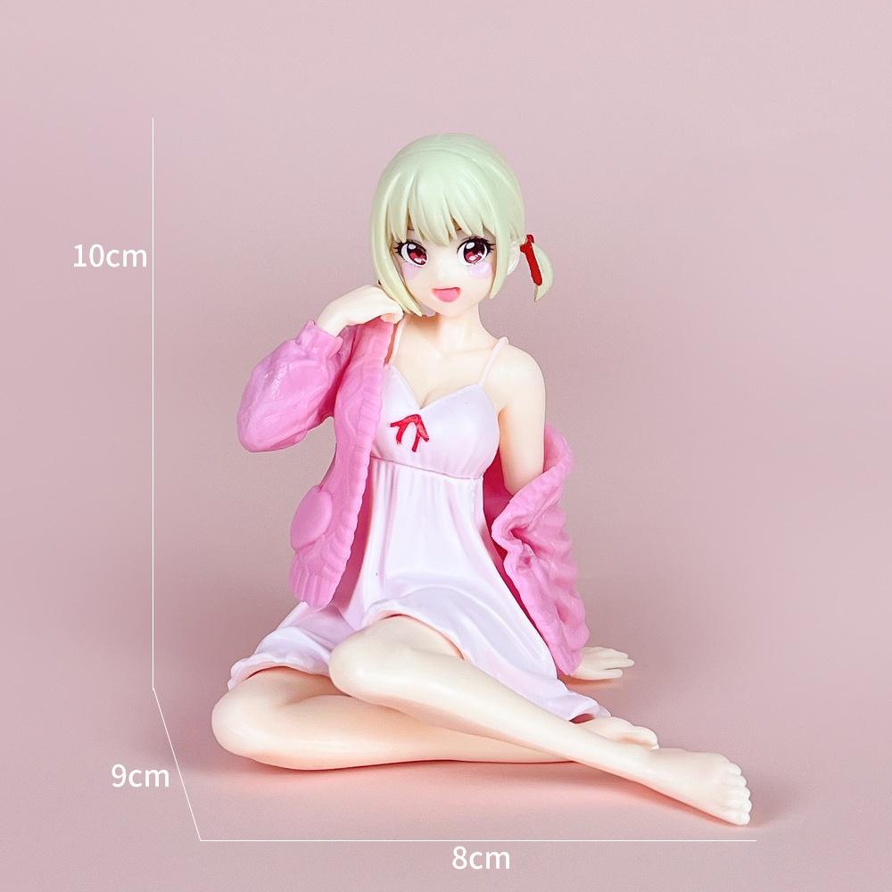 Chisato Nishikigi Sleepwear Lycoris Recoil Anime Figure Model PVC 4" [No Box]