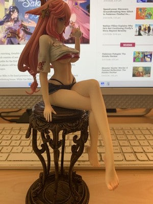 Yae Miko Summer Style Ver. Genshin Impact Anime Figure Model Statue PVC 9" [Adult Collectible]