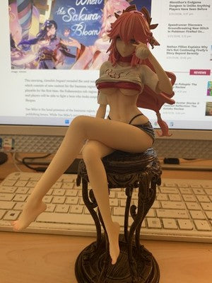 Yae Miko Summer Style Ver. Genshin Impact Anime Figure Model Statue PVC 9" [Adult Collectible]