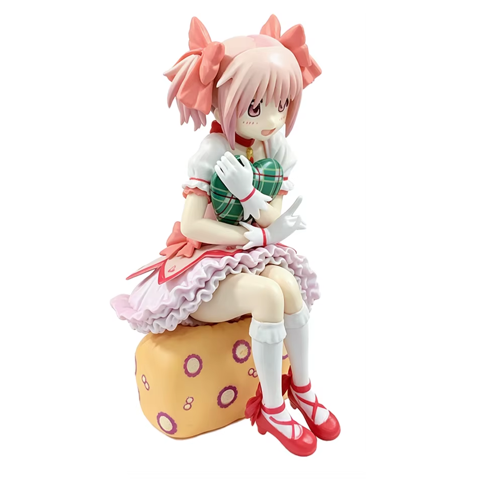 Madoka Kaname Sitting Puella Magi Madoka Magica Anime Figure Model PVC 5.8" [Boxed]
