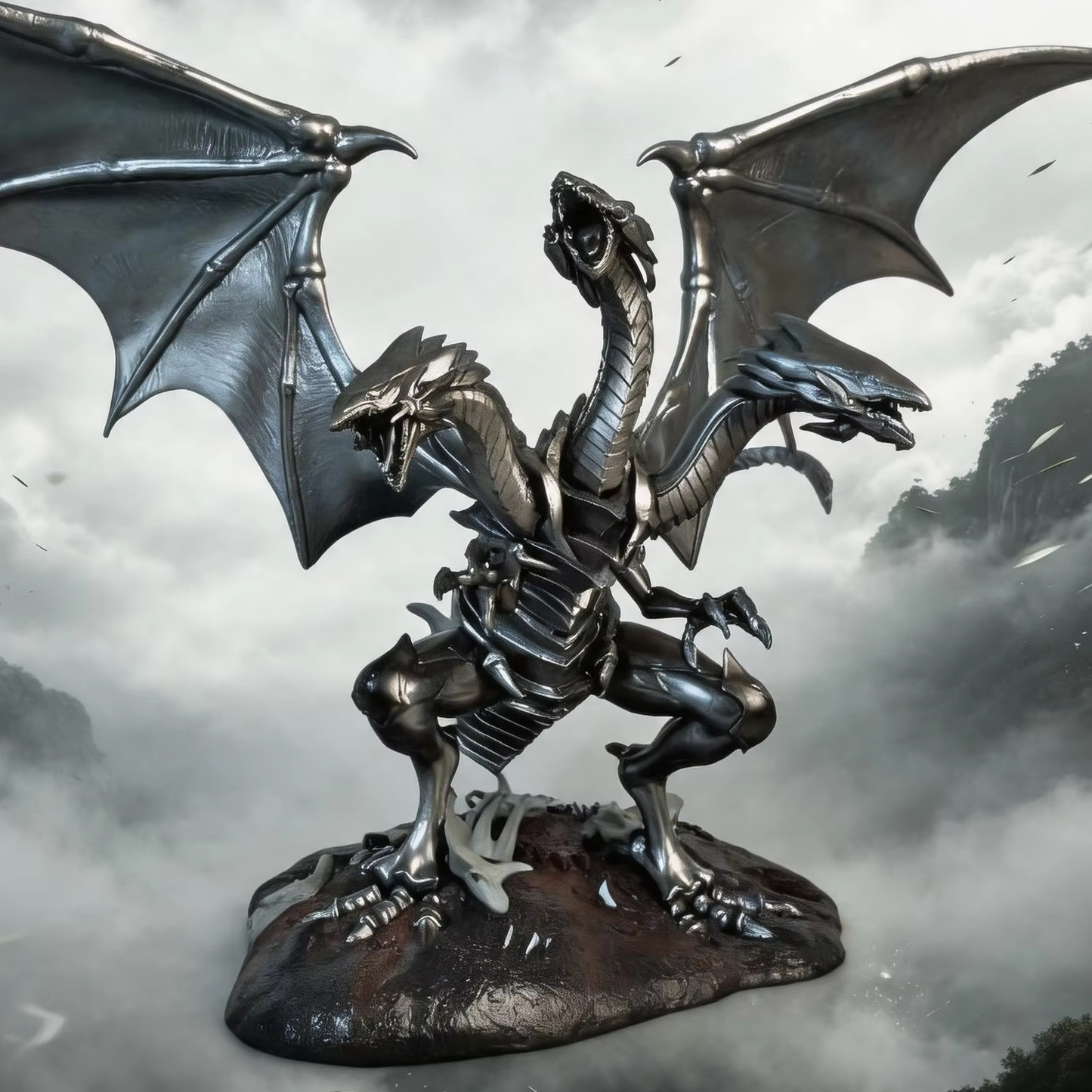 Blue-Eyes Ultimate Dragon Yu-Gi-Oh! Anime Figure Model Statue PVC 9.8" [No Box]