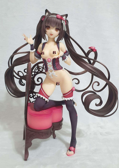 Chocola & Vanilla Lingerie Maid Nekopara Cast Off Anime Figure Model PVC 9.4" [Adult Collectible]