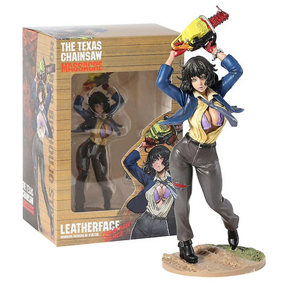 Female Leatherface Scary Parody Horror Figure Model Statue PVC 9" [Boxed]