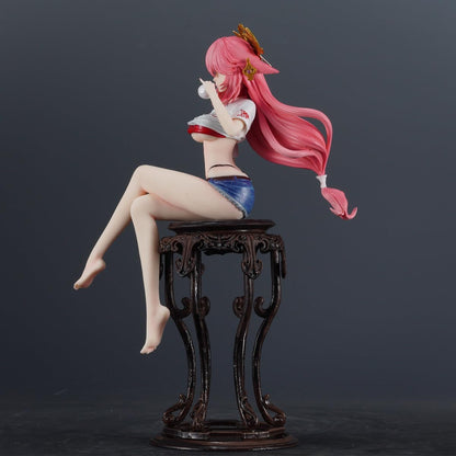 Yae Miko Summer Style Ver. Genshin Impact Anime Figure Model Statue PVC 9" [Adult Collectible]