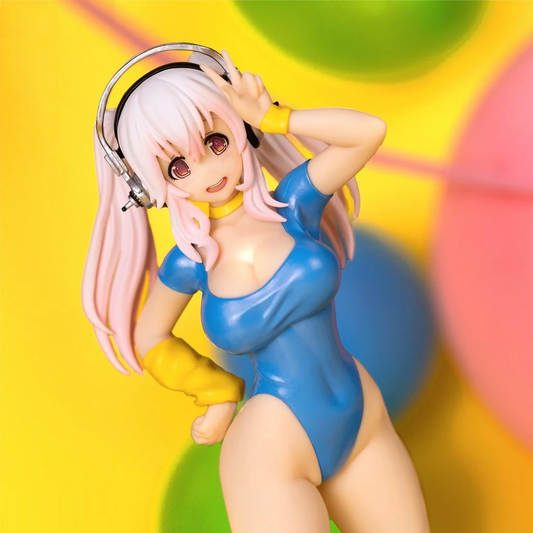 Super Sonico Zumba Outfit Vocaloid SoniAni Anime Figure Model Statue PVC 7" [Boxed]