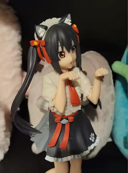 Azusa Nakano & Yui Hirasawa Neko outfit K-ON! Anime Figure Model Statue PVC 7" [No Box]