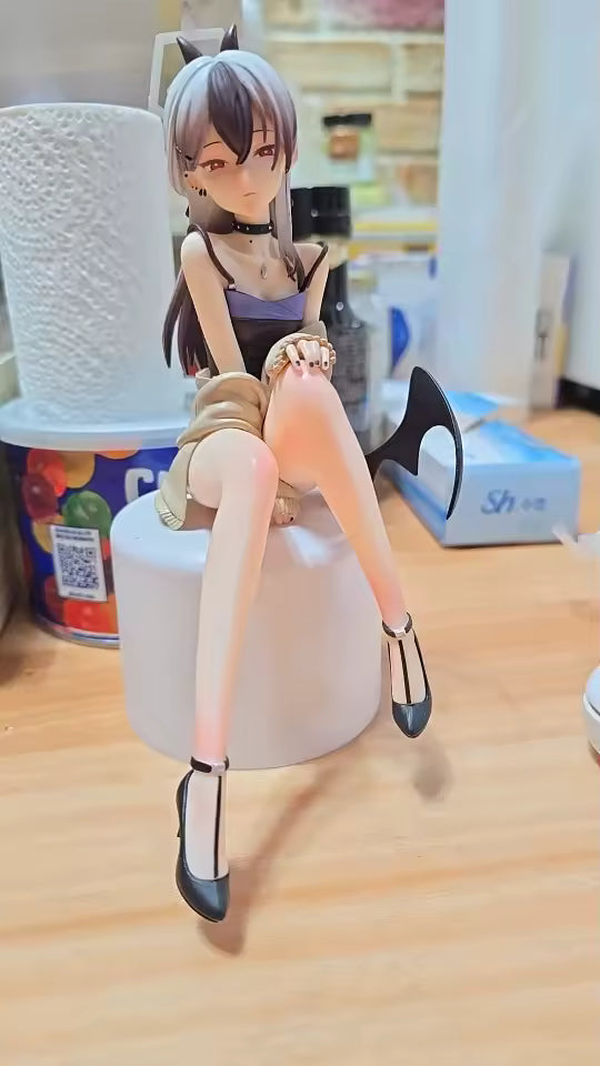 Onikata Kayoko Sitting Blue Archive RPG Kawaii Anime Figure PVC 6.2" [No Box]