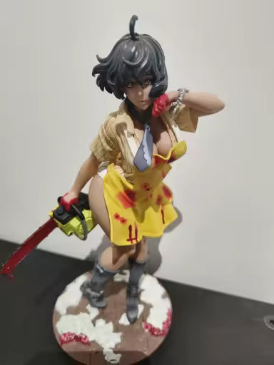 Female Leatherface Scary Parody Horror Figure Model Statue PVC 7" [Boxed]