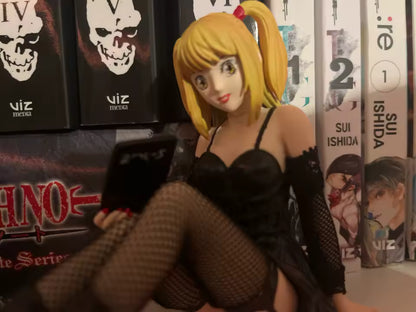 Misa Amane Sitting Death Note Anime Figure Model Statue PVC 6" [Boxed]