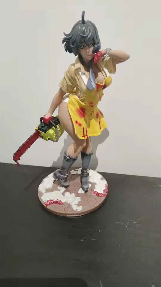 Female Leatherface Scary Parody Horror Figure Model Statue PVC 7" [Boxed]