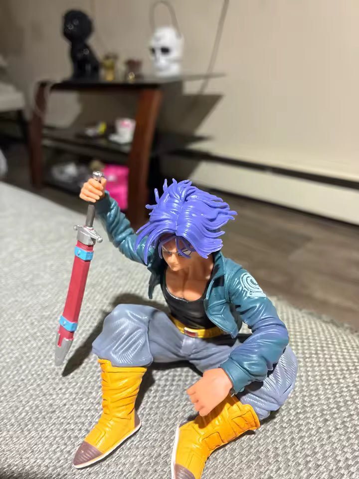Future Trunks Sitting Dragon Ball Z Anime Collectible Figure PVC 3.9" [No Box]