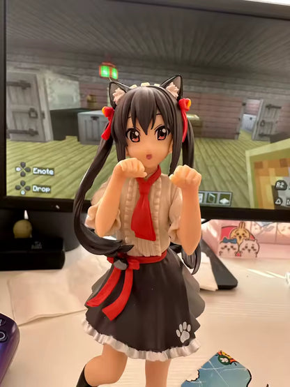 Azusa Nakano & Yui Hirasawa Neko outfit K-ON! Anime Figure Model Statue PVC 7" [No Box]