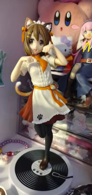 Azusa Nakano & Yui Hirasawa Neko outfit K-ON! Anime Figure Model Statue PVC 7" [No Box]