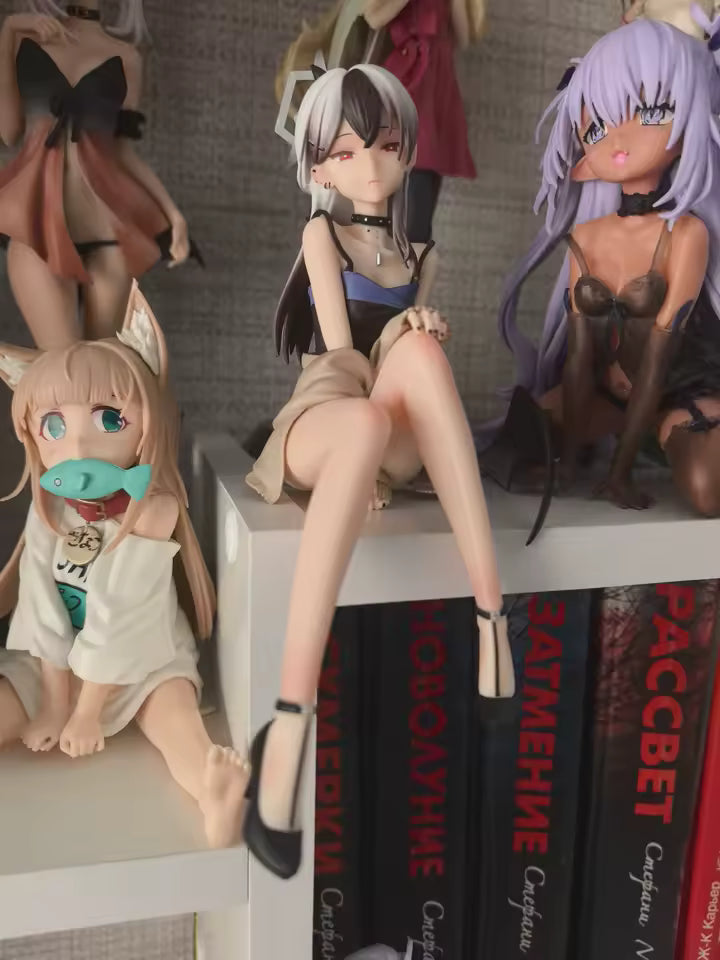 Onikata Kayoko Sitting Blue Archive RPG Kawaii Anime Figure PVC 6.2" [No Box]