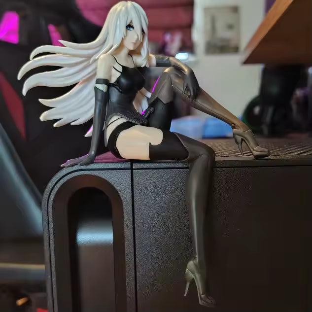 YoRHa Type a No.2 Sitting NieR: Automata Video Game Figure Noodle Stopper PVC 4" [No Box]