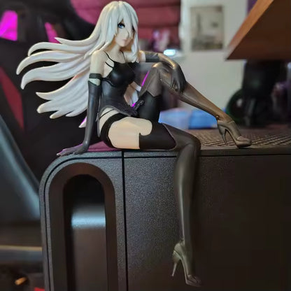 YoRHa Type a No.2 Sitting NieR: Automata Video Game Figure Noodle Stopper PVC 4" [No Box]