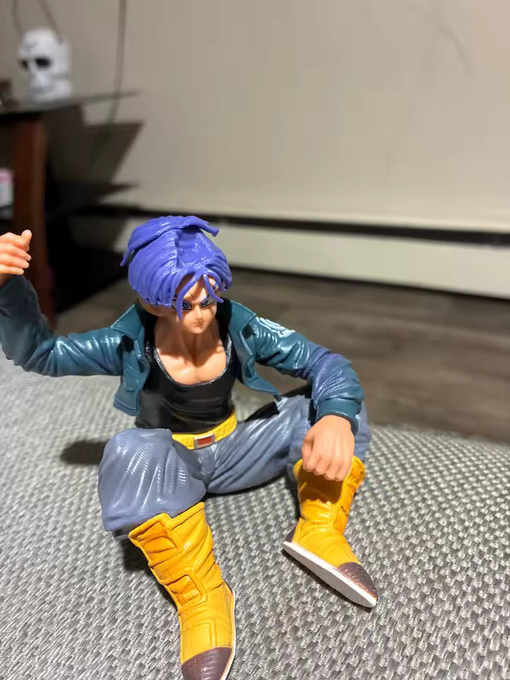 Future Trunks Sitting Dragon Ball Z Anime Collectible Figure PVC 3.9" [No Box]