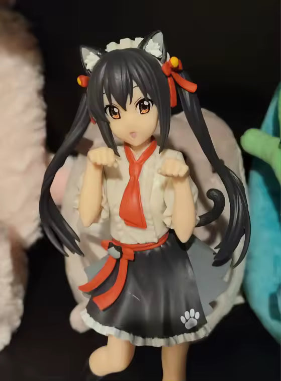 Azusa Nakano & Yui Hirasawa Neko outfit K-ON! Anime Figure Model Statue PVC 7" [No Box]