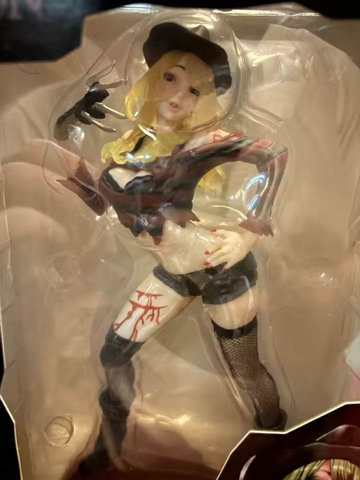 Female Freddy Krueger Collectible Scary Parody Horror Figure Model Statue PVC 7" [Boxed]