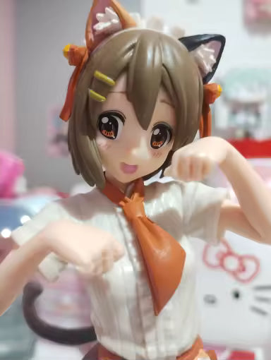 Azusa Nakano & Yui Hirasawa Neko outfit K-ON! Anime Figure Model Statue PVC 7" [No Box]