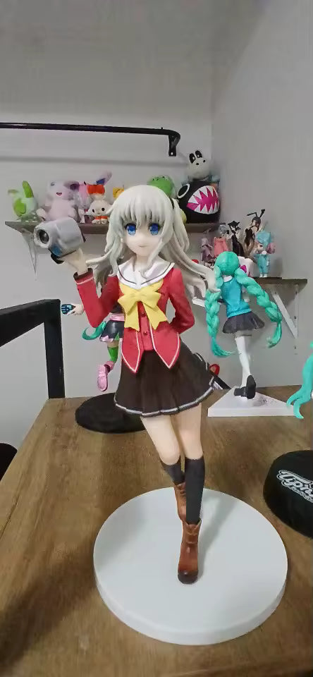 Nao Tomori School Uniform Charlotte Anime Figure Model Statue PVC 7.6" [Boxed]