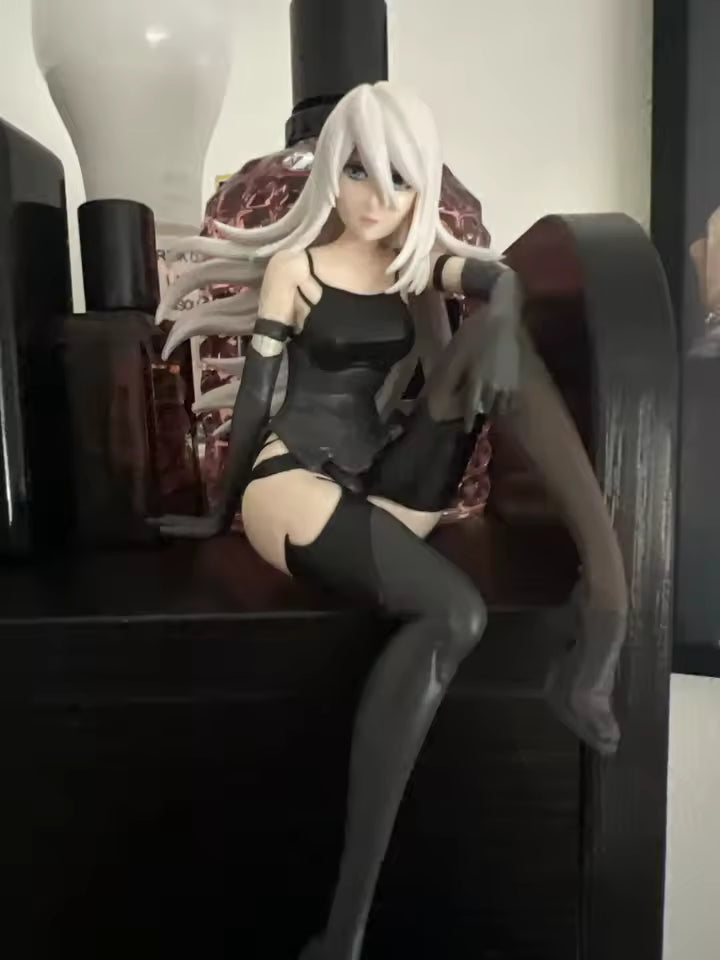 YoRHa Type a No.2 Sitting NieR: Automata Video Game Figure Noodle Stopper PVC 4" [No Box]
