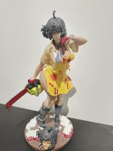 Female Leatherface Scary Parody Horror Figure Model Statue PVC 7" [Boxed]