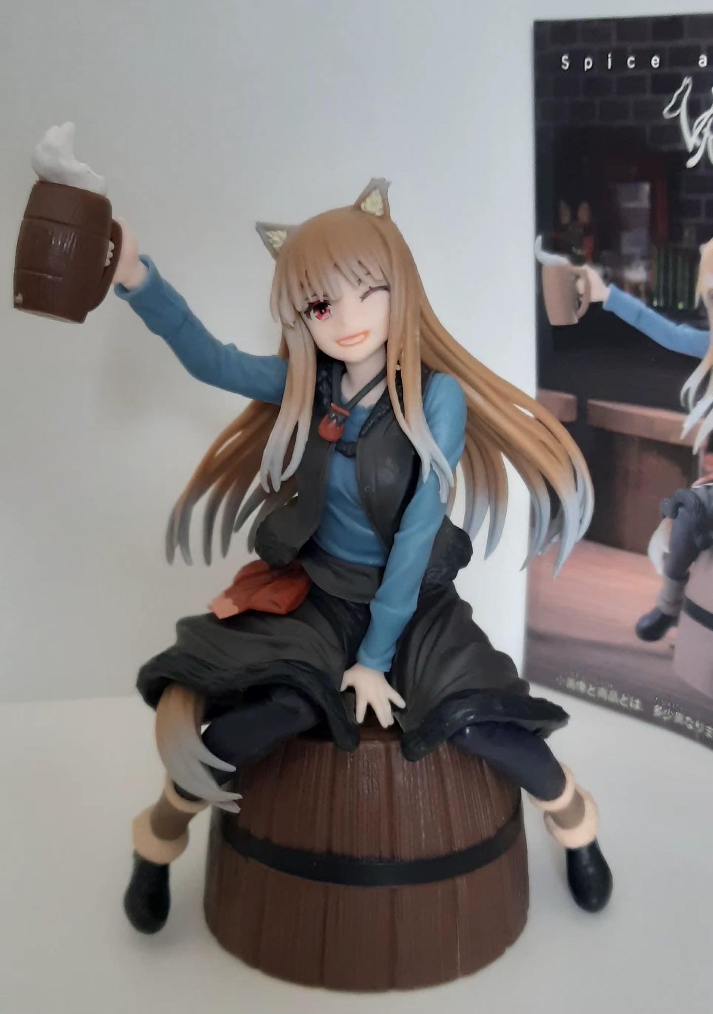 Holo The Wise Cheers Spice and Wolf Kawaii Anime Figure Model Statue PVC 6.7" [Boxed]
