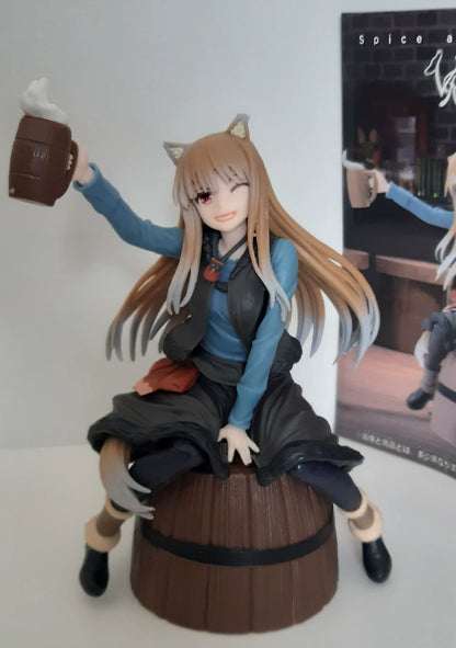 Holo The Wise Cheers Spice and Wolf Kawaii Anime Figure Model Statue PVC 6.7" [Boxed]
