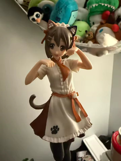 Azusa Nakano & Yui Hirasawa Neko outfit K-ON! Anime Figure Model Statue PVC 7" [No Box]