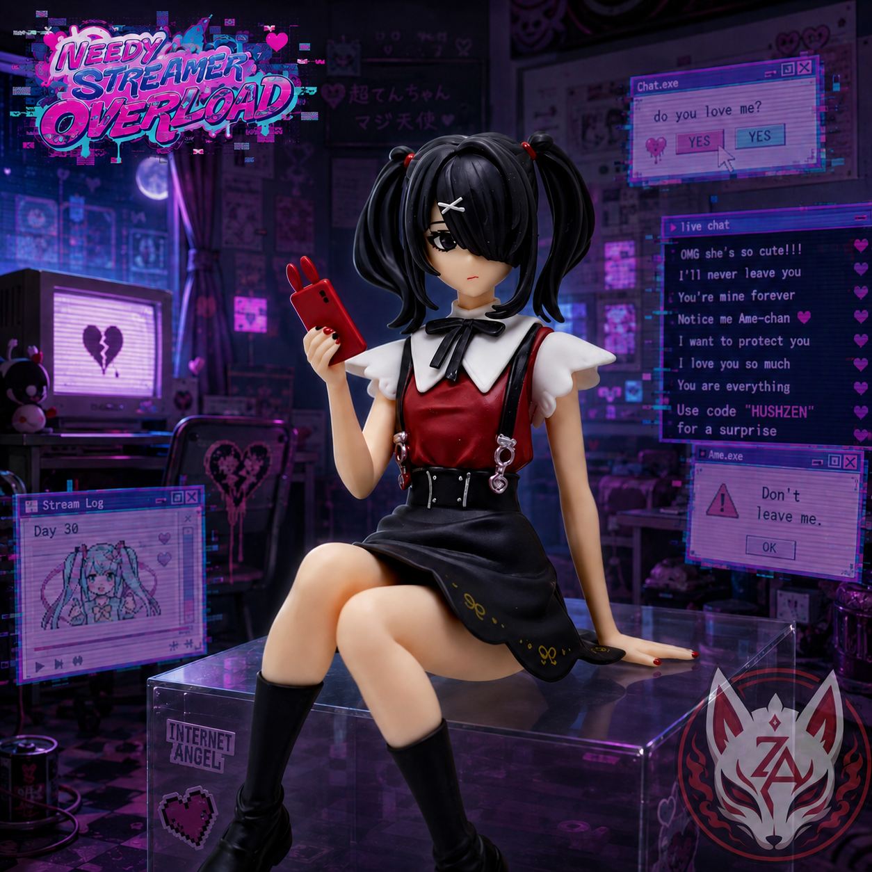 NEEDY STREAMER OVERLOAD: Ame-chan Chokonose Ver. Non-Scale Noodle Stopper Figure