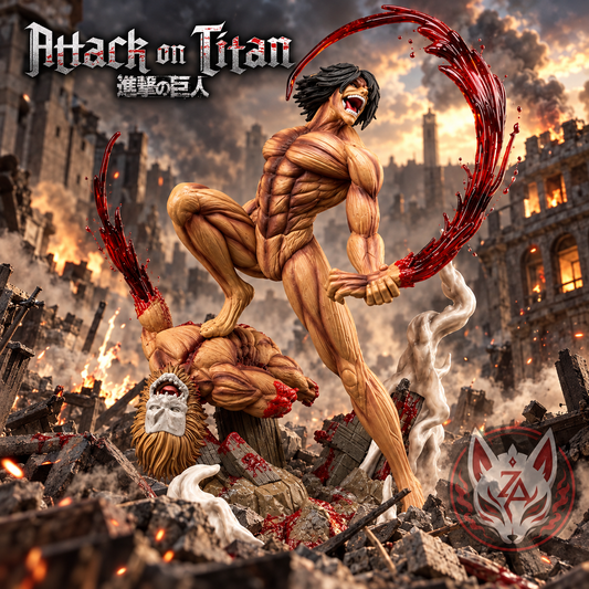 Attack on Titan: Eren Yeager vs. Porco Galliard Non-Scale Figure