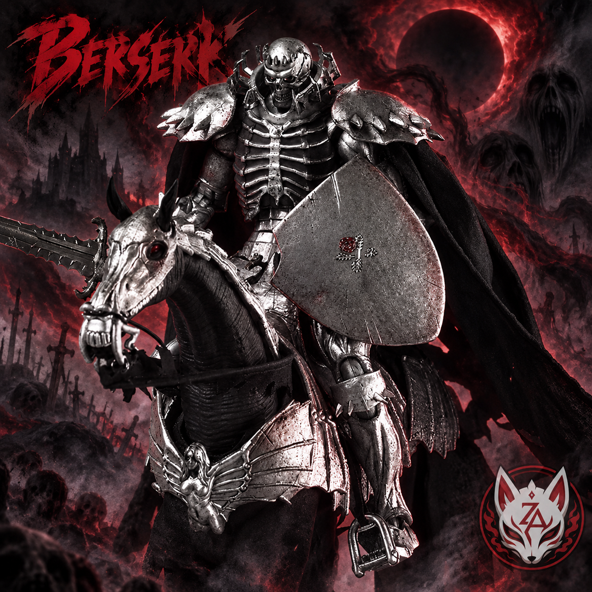 Berserk — Skull Knight & Horse 1/10 Scale Figure Set