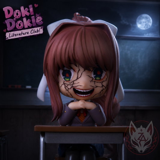 Doki Doki Literature Club!: Monika Adjustable Chibi Ver. Non-Scale Figure