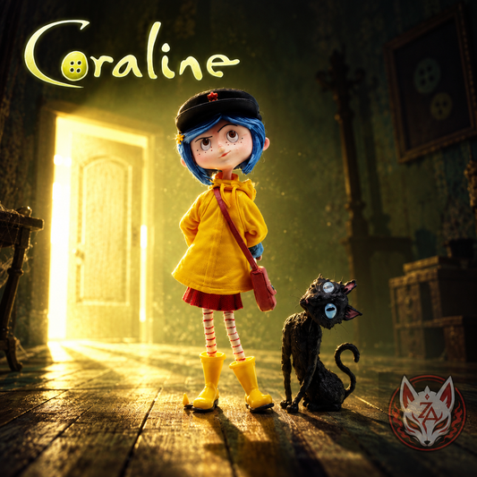 Coraline: Coraline Jones, The Cat & Coraline Doll Non-Scale Figure Set