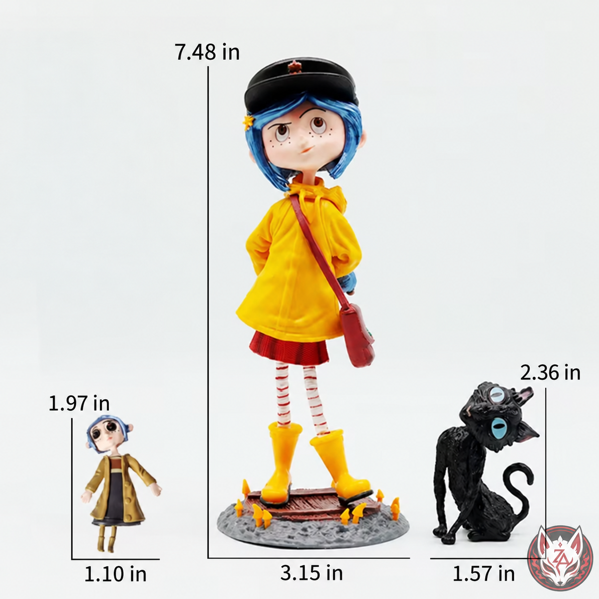 Coraline: Coraline Jones, The Cat & Coraline Doll Non-Scale Figure Set