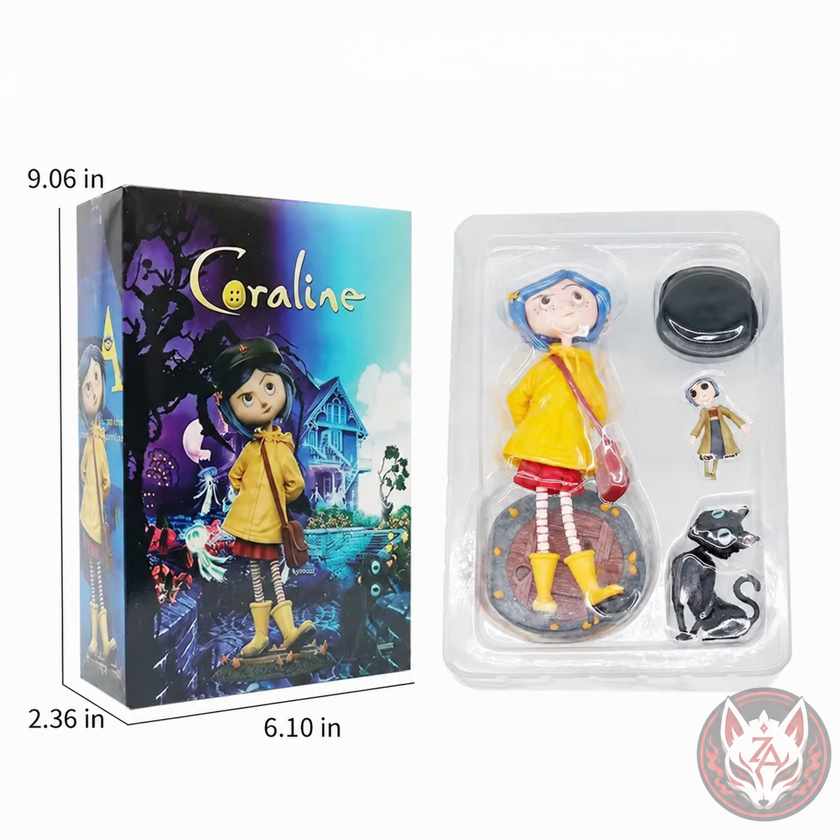 Coraline: Coraline Jones, The Cat & Coraline Doll Non-Scale Figure Set