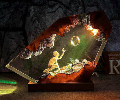 Gollum The One Ring The Lord of the Rings Desktop Night Light Resin 6 x 4 "