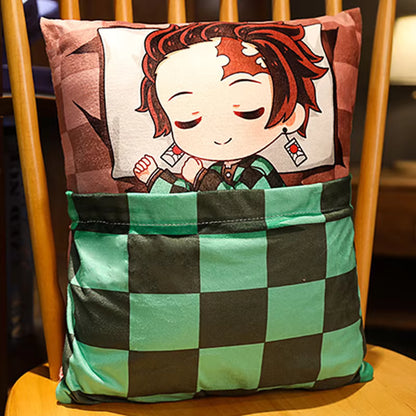Demon Slayer Anime Corps Napping Hashiras Throw Pillow Cushion 14 x 10.6”