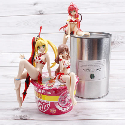Nero Claudius, Asuna Yuuki, and Lala Satalin Deviluke Splash Girls Anime Desktop Figure Model PVC 5" [No Box]