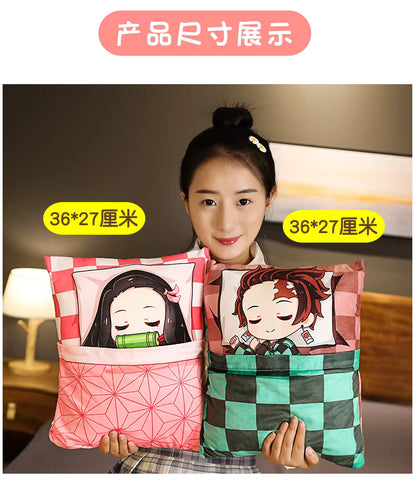 Demon Slayer Anime Corps Napping Hashiras Throw Pillow Cushion 14 x 10.6”