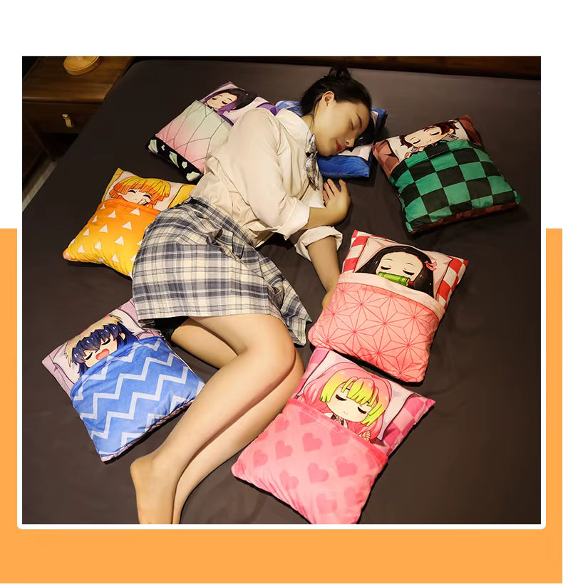 Demon Slayer Anime Corps Napping Hashiras Throw Pillow Cushion 14 x 10.6”