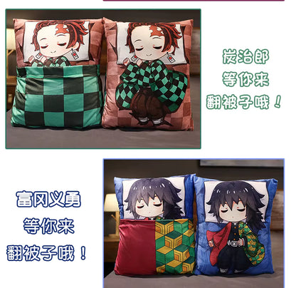 Demon Slayer Anime Corps Napping Hashiras Throw Pillow Cushion 14 x 10.6”