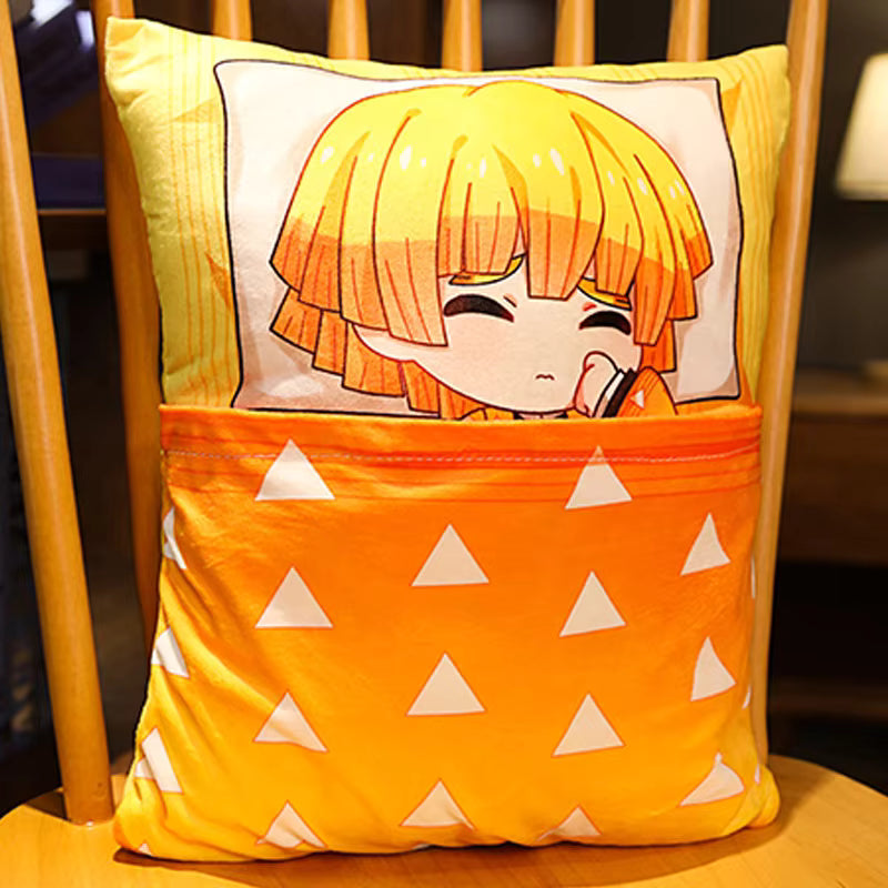 Demon Slayer Anime Corps Napping Hashiras Throw Pillow Cushion 14 x 10.6”