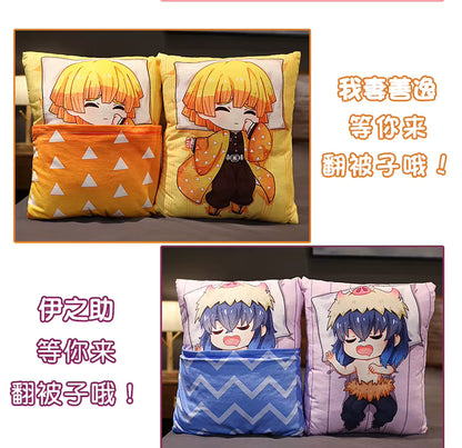 Demon Slayer Anime Corps Napping Hashiras Throw Pillow Cushion 14 x 10.6”