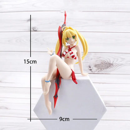 Nero Claudius, Asuna Yuuki, and Lala Satalin Deviluke Splash Girls Anime Desktop Figure Model PVC 5" [No Box]