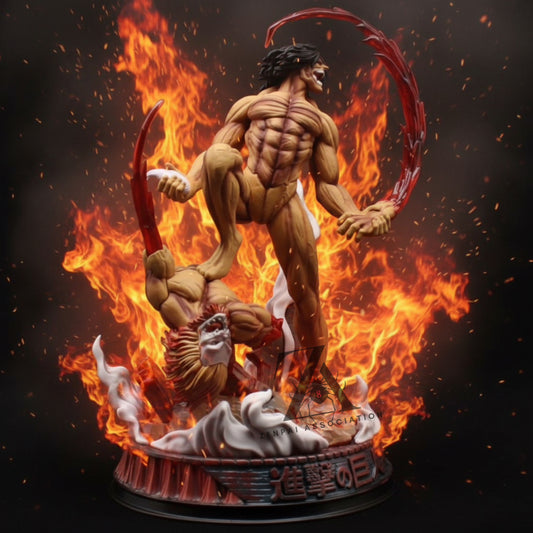 Eren vs Jaw Titan Attack on Titan AOT Best-Selling Anime Figure PVC 11.4" [Boxed]